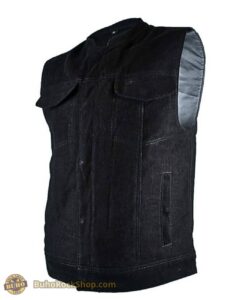 Chaleco jean para motociclista