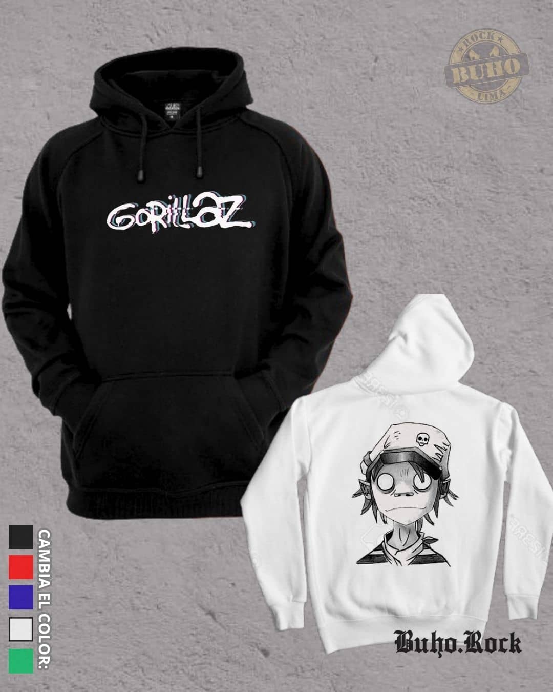 gorillaz en lima, polos de gorillaz