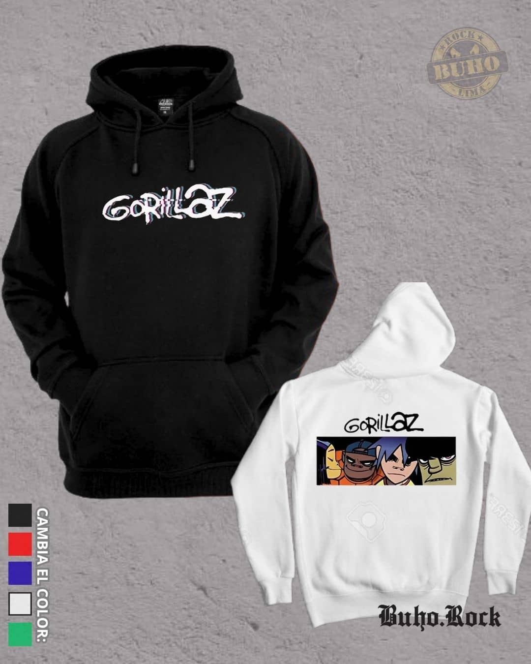 gorillaz en lima, polos de gorillaz