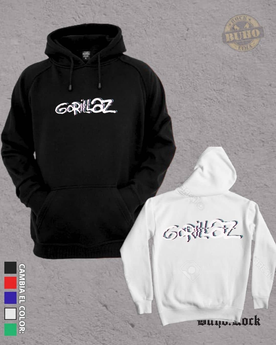 gorillaz en lima, polos de gorillaz
