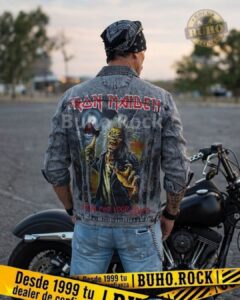 IRON MAIDEN Casaca gris denim Tour | ENVIO GRATIS |