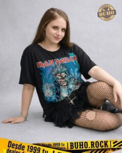 IRON MAIDEN Eddie blue fire Oversize