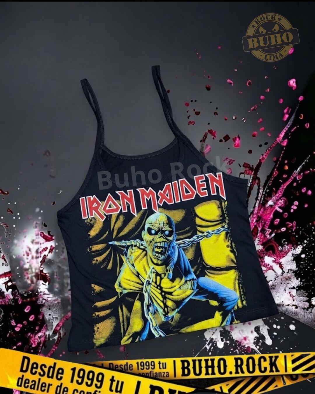 IRON MAIDEN Piece tiras dama y oversize