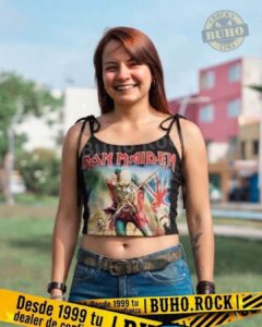 IRON MAIDEN Trooper tiras dama y oversize
