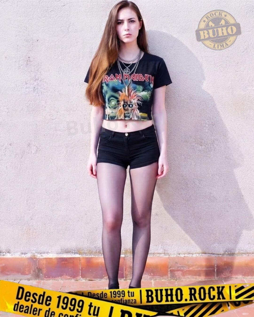 IRON MAIDEN crop dama y oversize