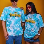 polo en tela lavada de los simpsons