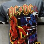 polos de acdc comic gris