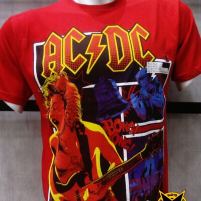 polo de algodon de acdc comic rojo