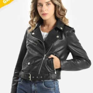 casaca de cuero para dama