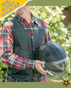 CHALECO de Cuero con pasadores