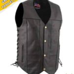 chaleco-de-cuero-multibolsillo, chalecos jean , chalecos para motociclista, chalecos de cuero, guantes, tienda de polos