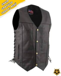 CHALECO DE CUERO multibolsillo