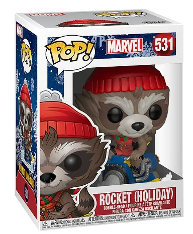 funko marvel rocket holiday 531