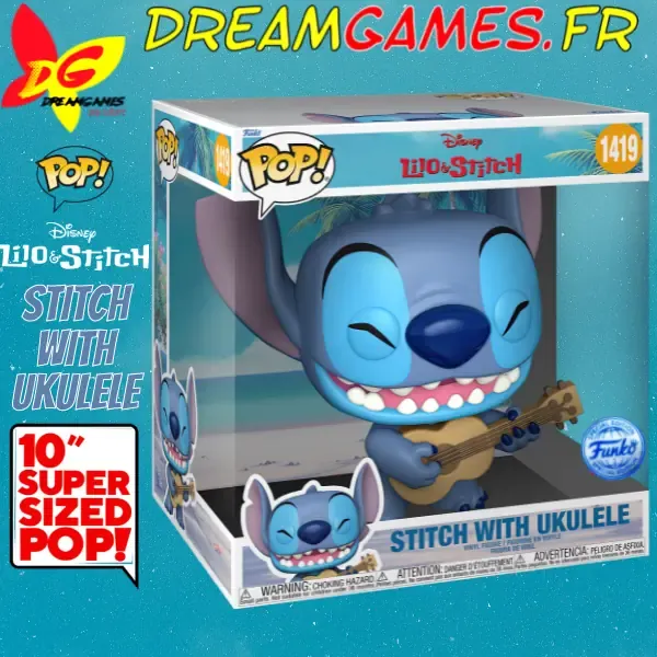 funko pop stitch con ukelele 1419 - GIGANTE