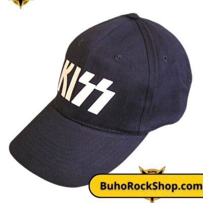 gorra de kiss logo blanco