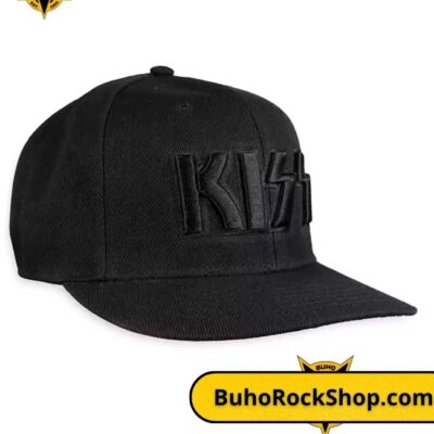 gorra de kiss logo negro