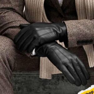 guante de cuero, ideal para motociclistas o para uso de invierno