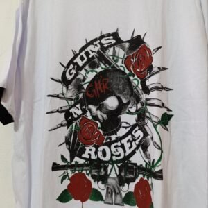 polos de guns n roses blancos
