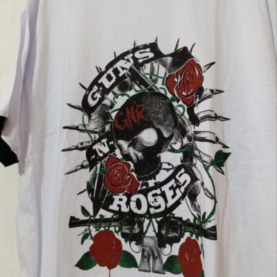 polos de guns n roses blancos