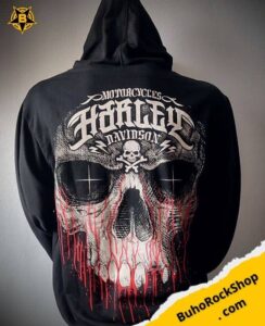 Polera con capucha HARLEY DAVIDSON Skull