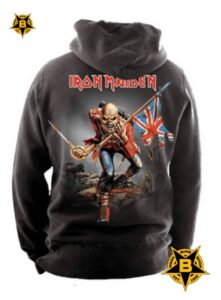 IRON MAIDEN Polera Trooper con capucha y canguro