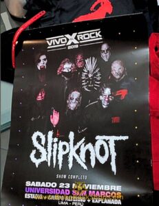 poster SLIPKNOT en lima 2019