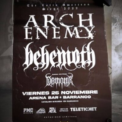 posters de bandas, behemoth, arch enemy