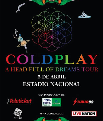 poster oficial COLDPLAY  lima