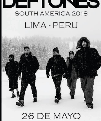 poster oficial DEFTONES en lima