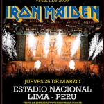 poster de iron maiden en lima por primera vez