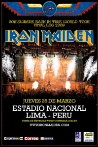poster IRON MAIDEN en lima