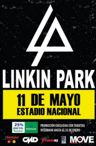 poster oficial LINKIN PARK en lima