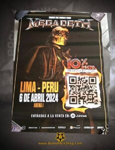 Poster MEGADETH en Peru – ULTIMO –