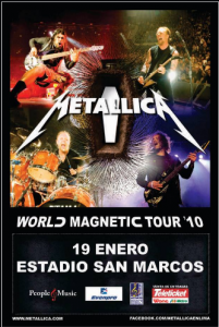 poster de METALLICA en lima