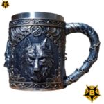 taza jarra lobo gris