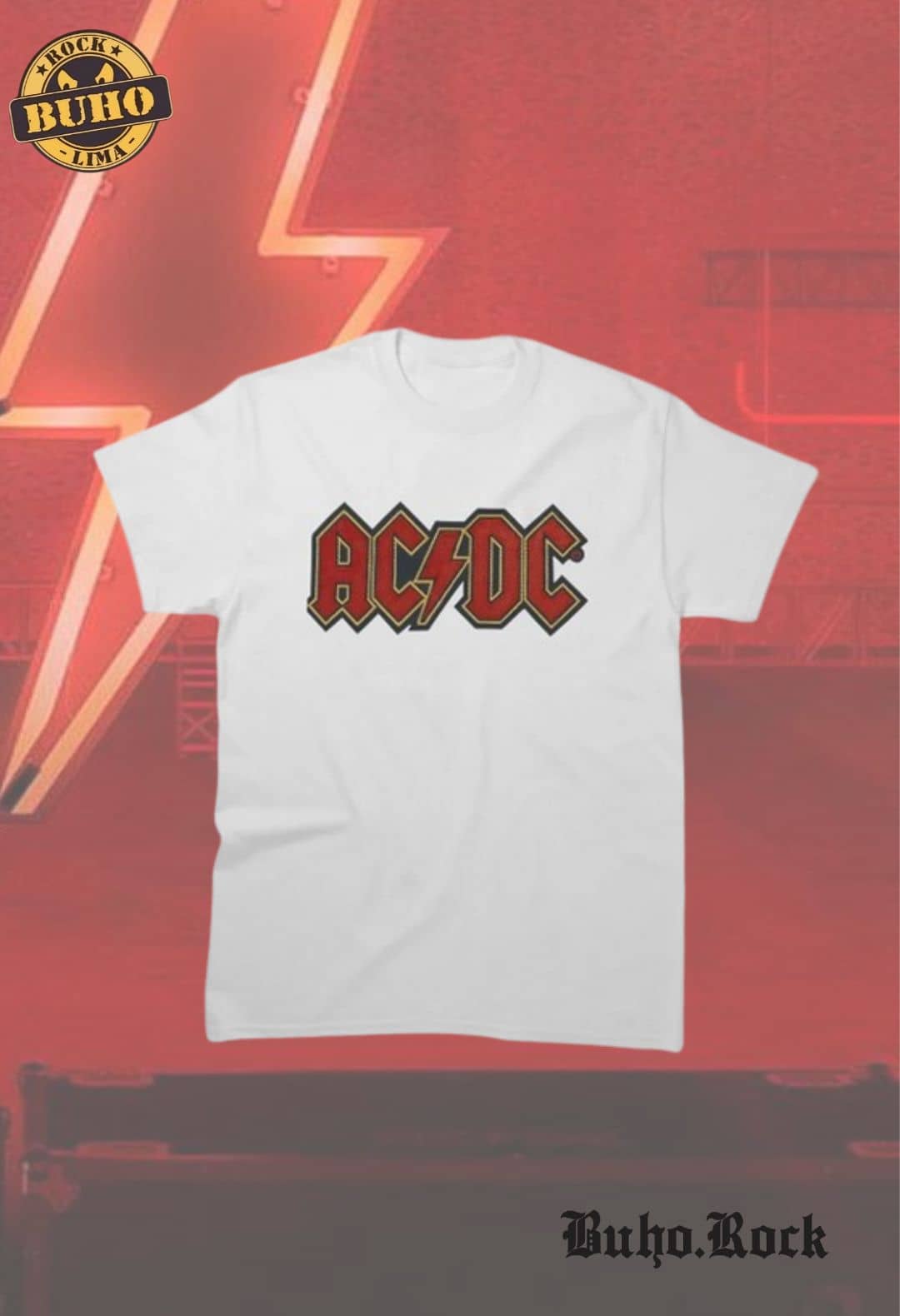 polo blanco de acdc
