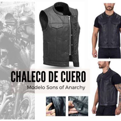 chaleco sons of anarchy hecho de cuero