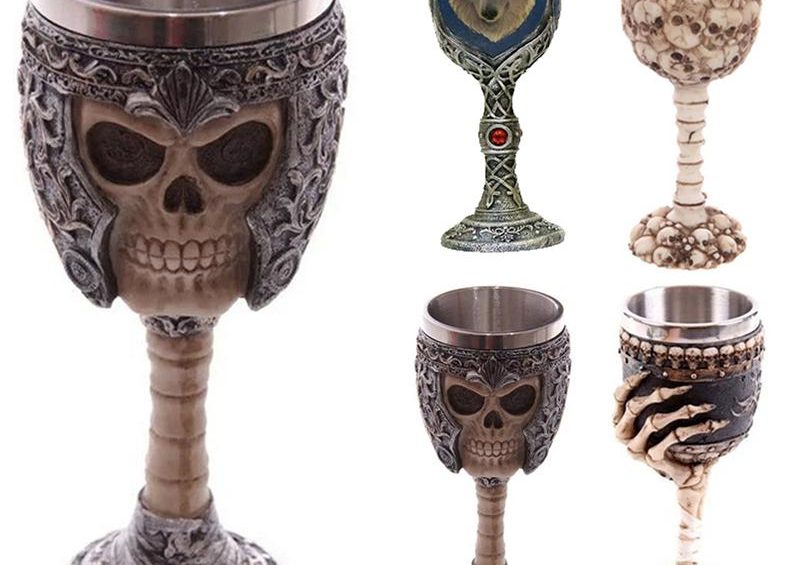 Copas de cráneos para bebida