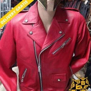 casaca de cuero terminator roja