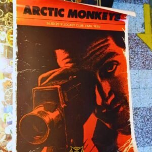 conciertos peru, polos de artic monkeys, poster de artic monkeys en lima