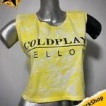 polo de coldplay yellow manga corta