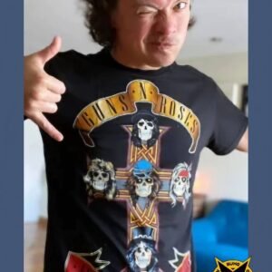 polos de guns n roses usado por el actor de television oscar lopez arias