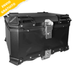 Caja de aluminio negro para moto